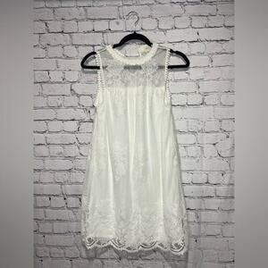 Bella Ella Boutique White Lace Halter Dress